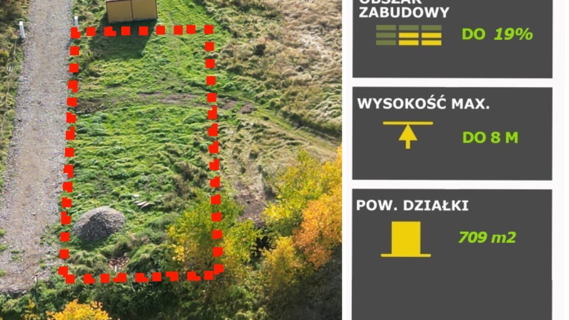Działka z Warunkami Zabudowy pod dom wolnostojący