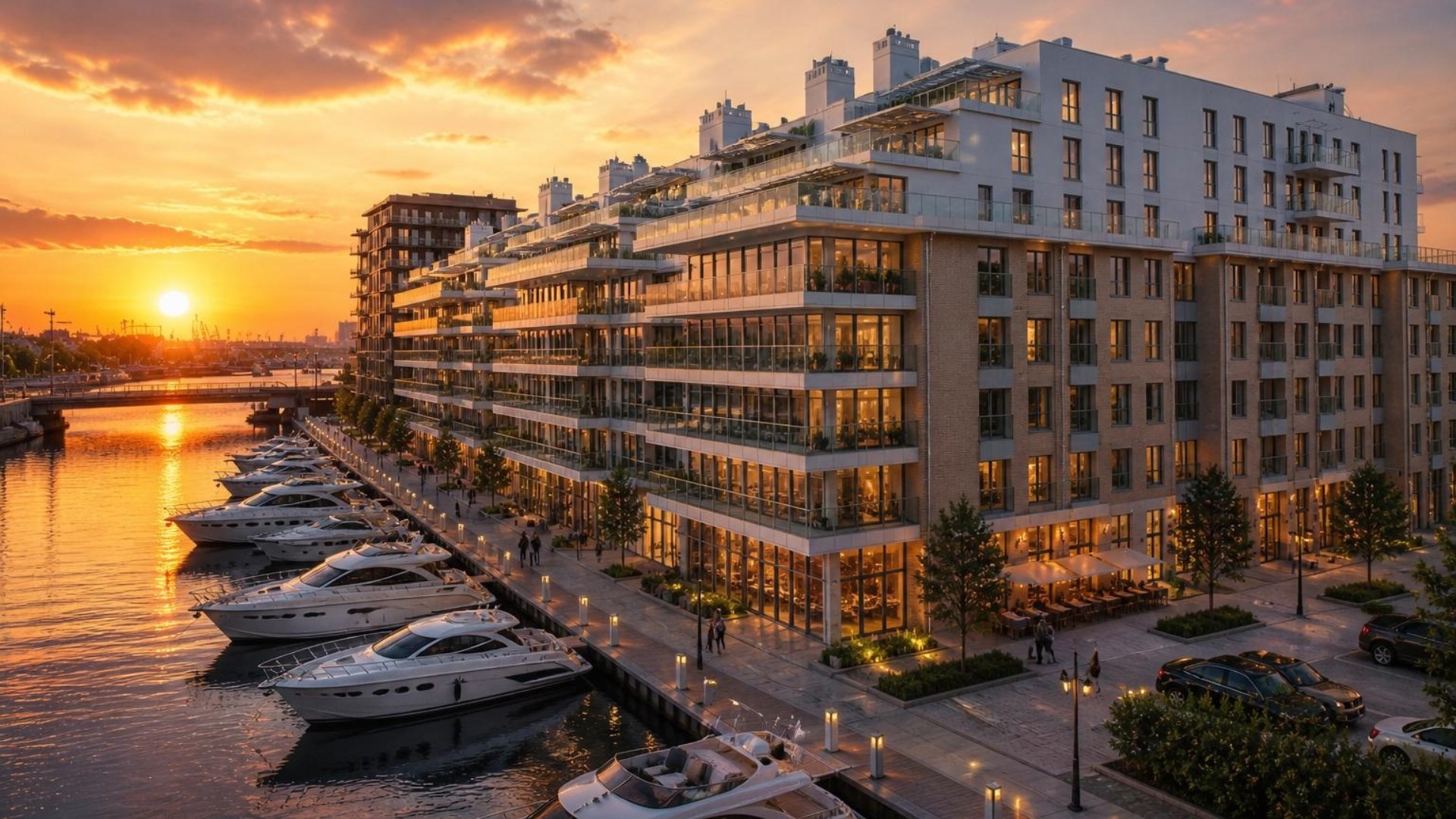 Apartament widokiem na rzekę i dużym tarasem 