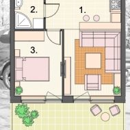 Dwupokojowy apartament z balkonem Kołobrzeg